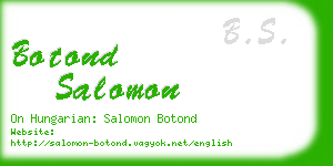 botond salomon business card